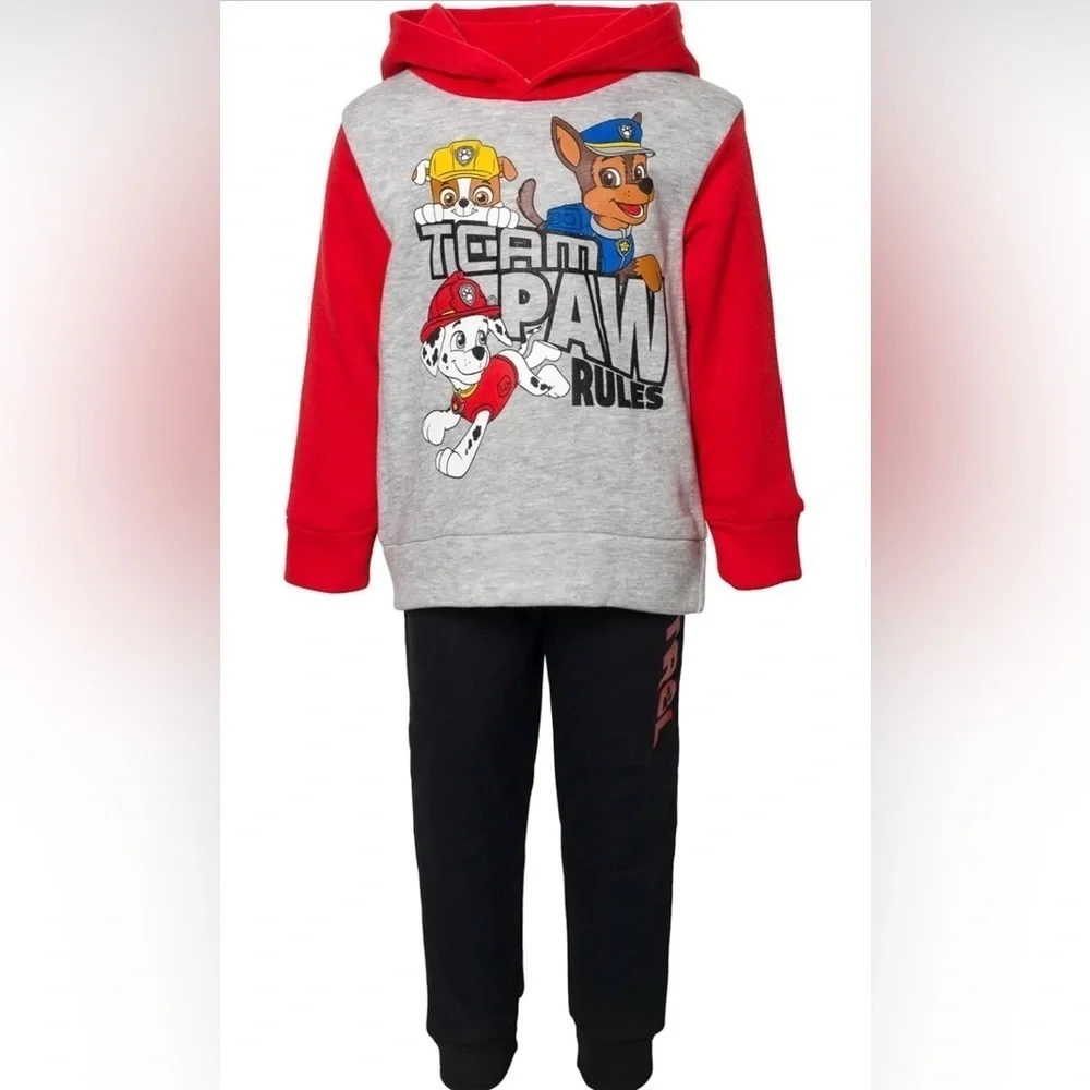 NWT Nickelodeon 10-12 unisex Paw Patrol fleece pullover hoodie & pants